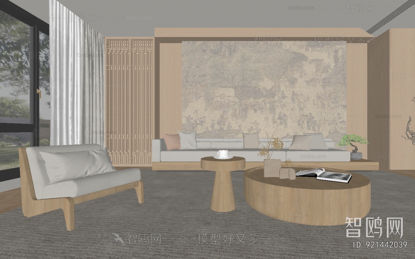 New Chinese Style A Living Room