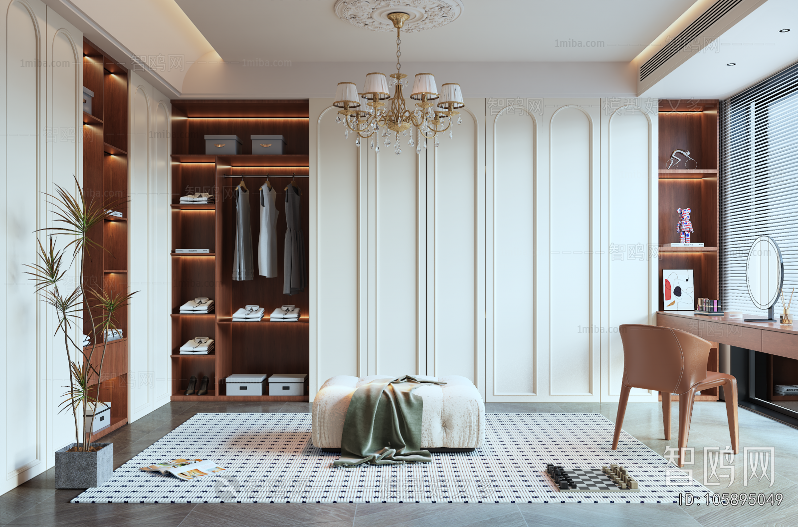 French Style Clothes Storage Area