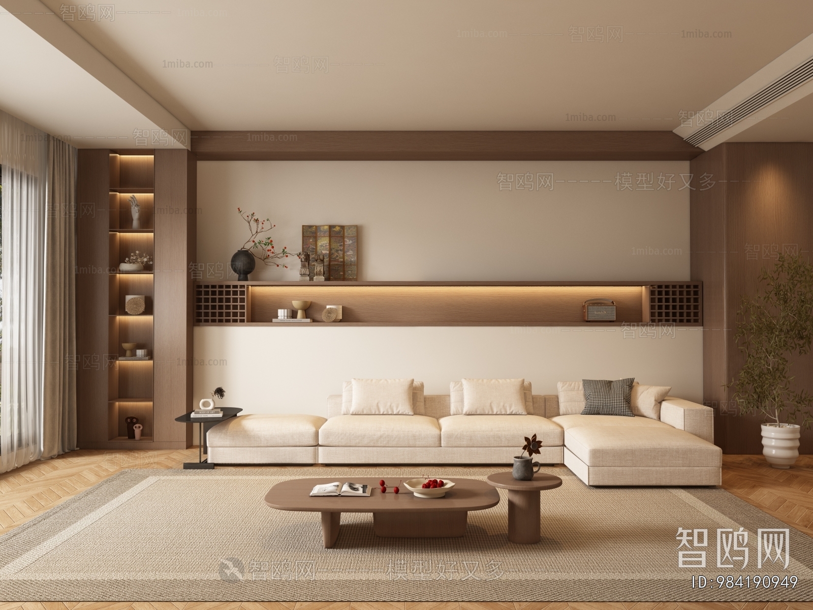 New Chinese Style A Living Room