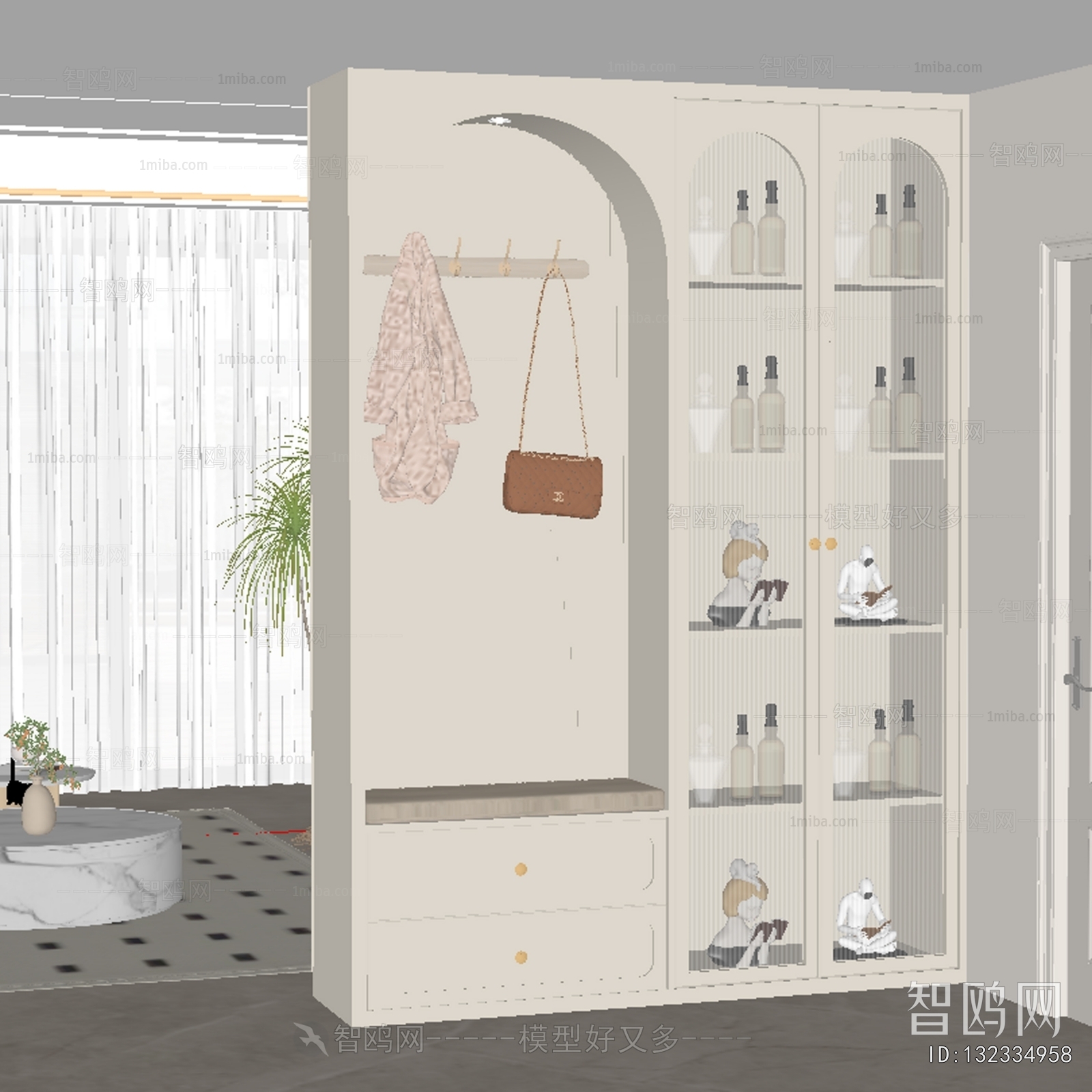 French Style Shoe Cabinet