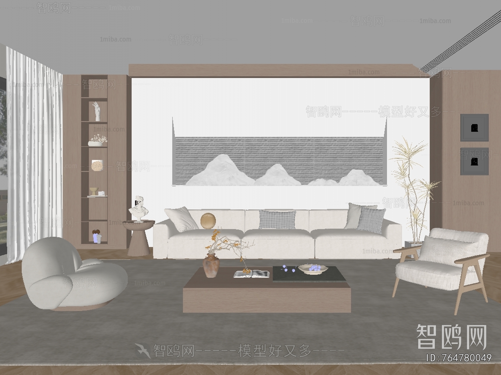 New Chinese Style A Living Room