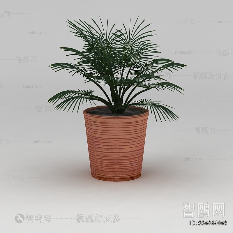 Modern Potted Green Plant