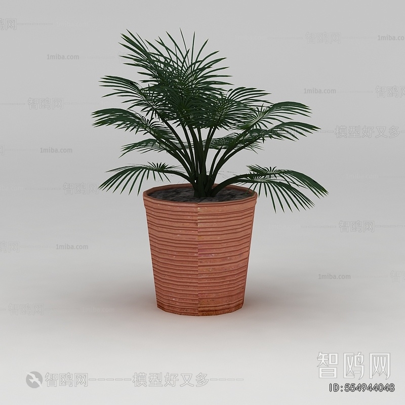 Modern Potted Green Plant