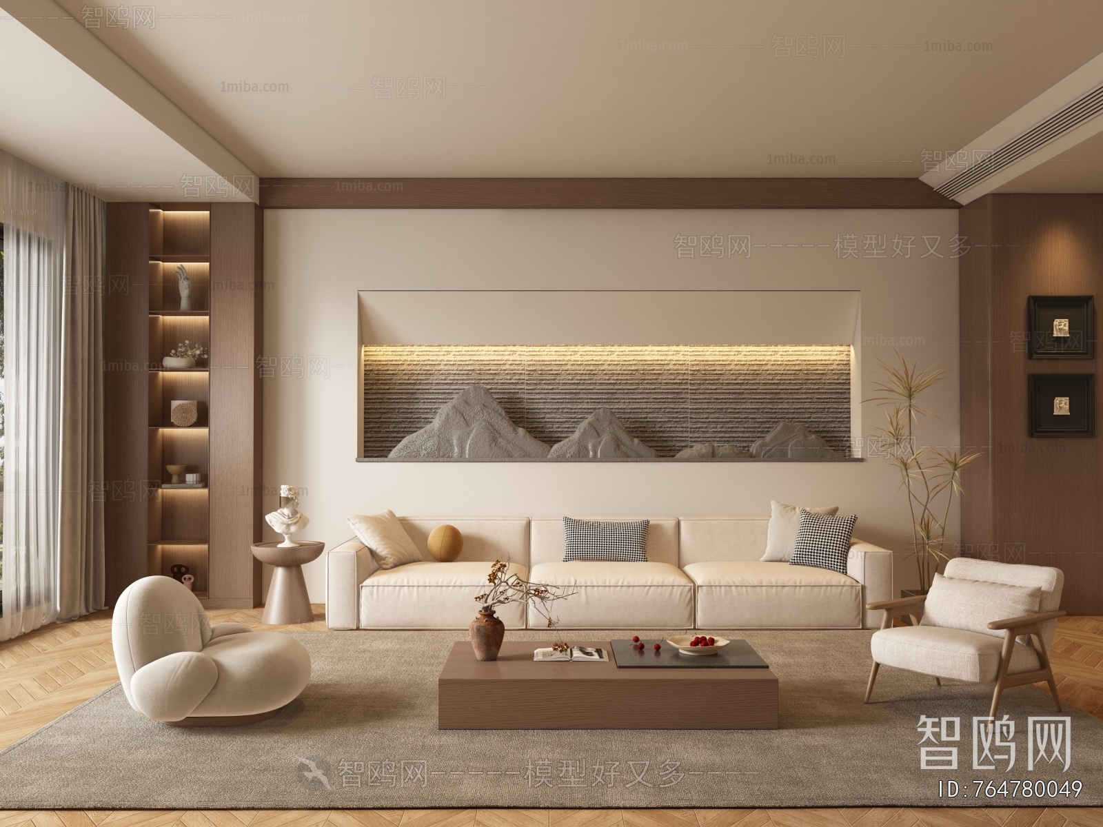 New Chinese Style A Living Room