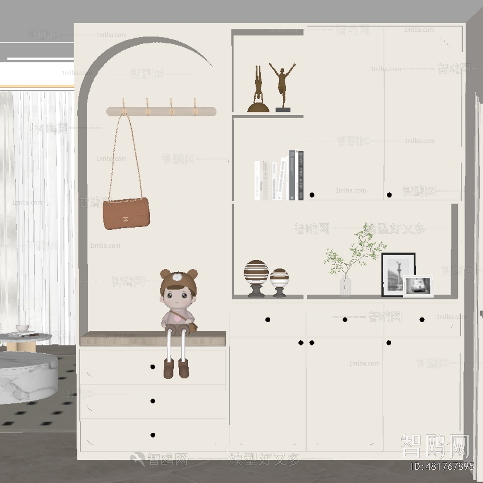 French Style Shoe Cabinet