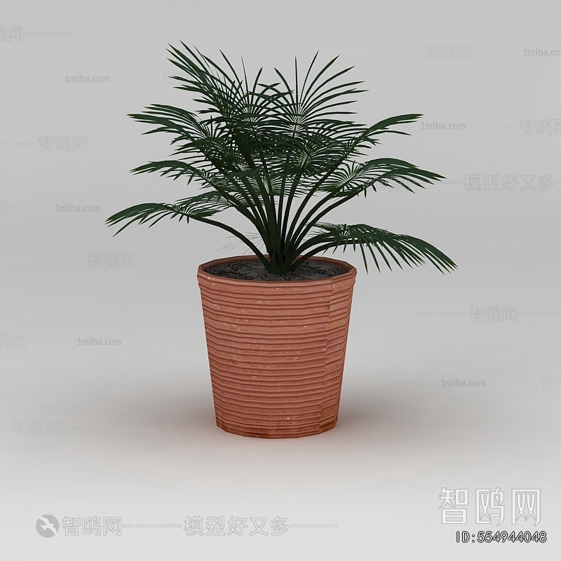 Modern Potted Green Plant