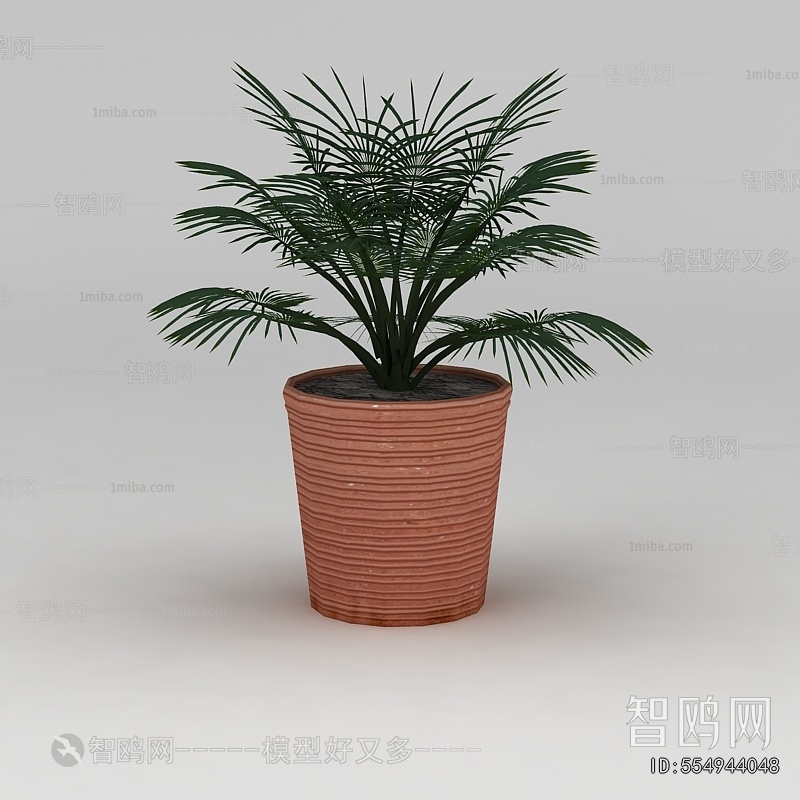 Modern Potted Green Plant
