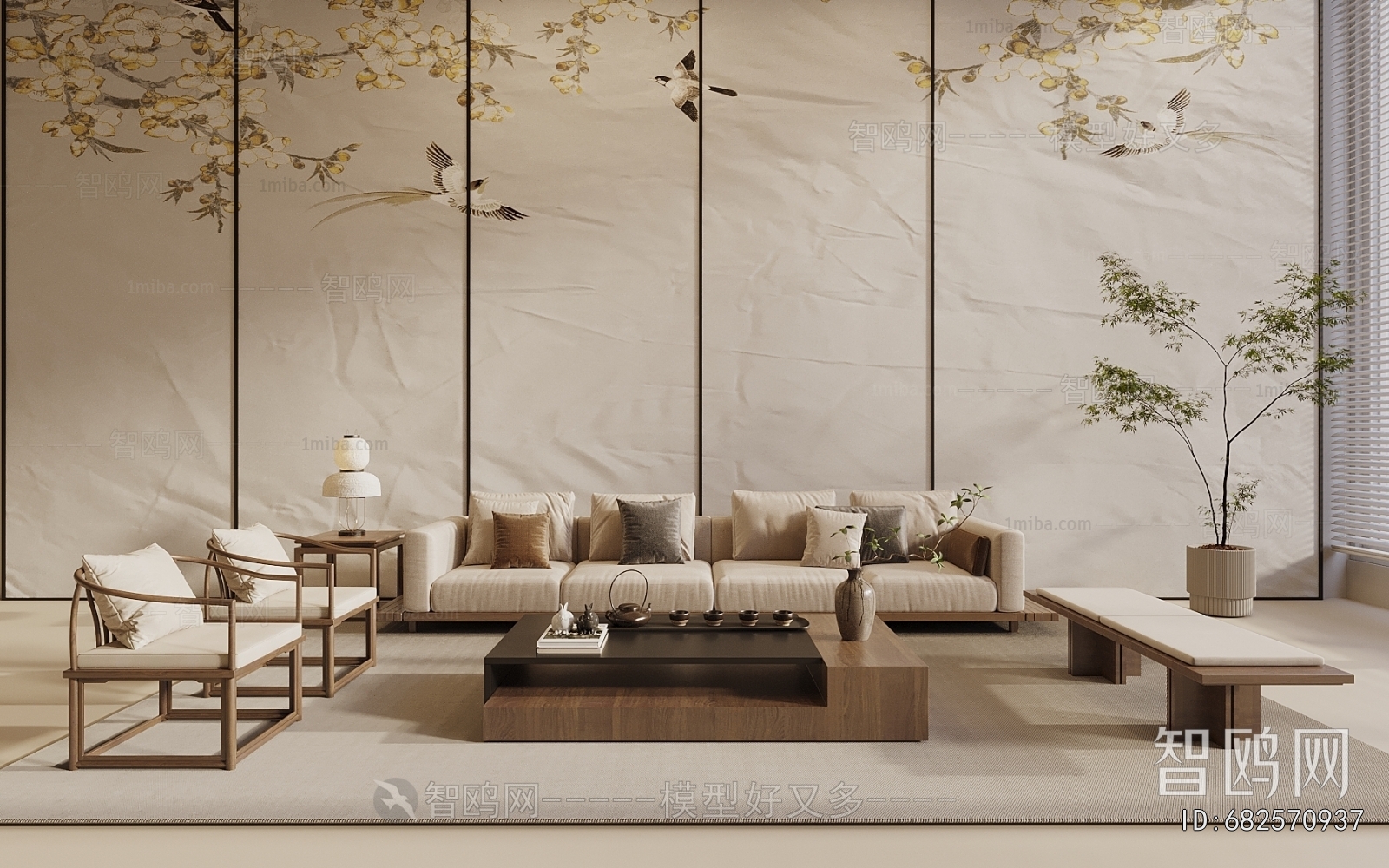 New Chinese Style Sofa Combination