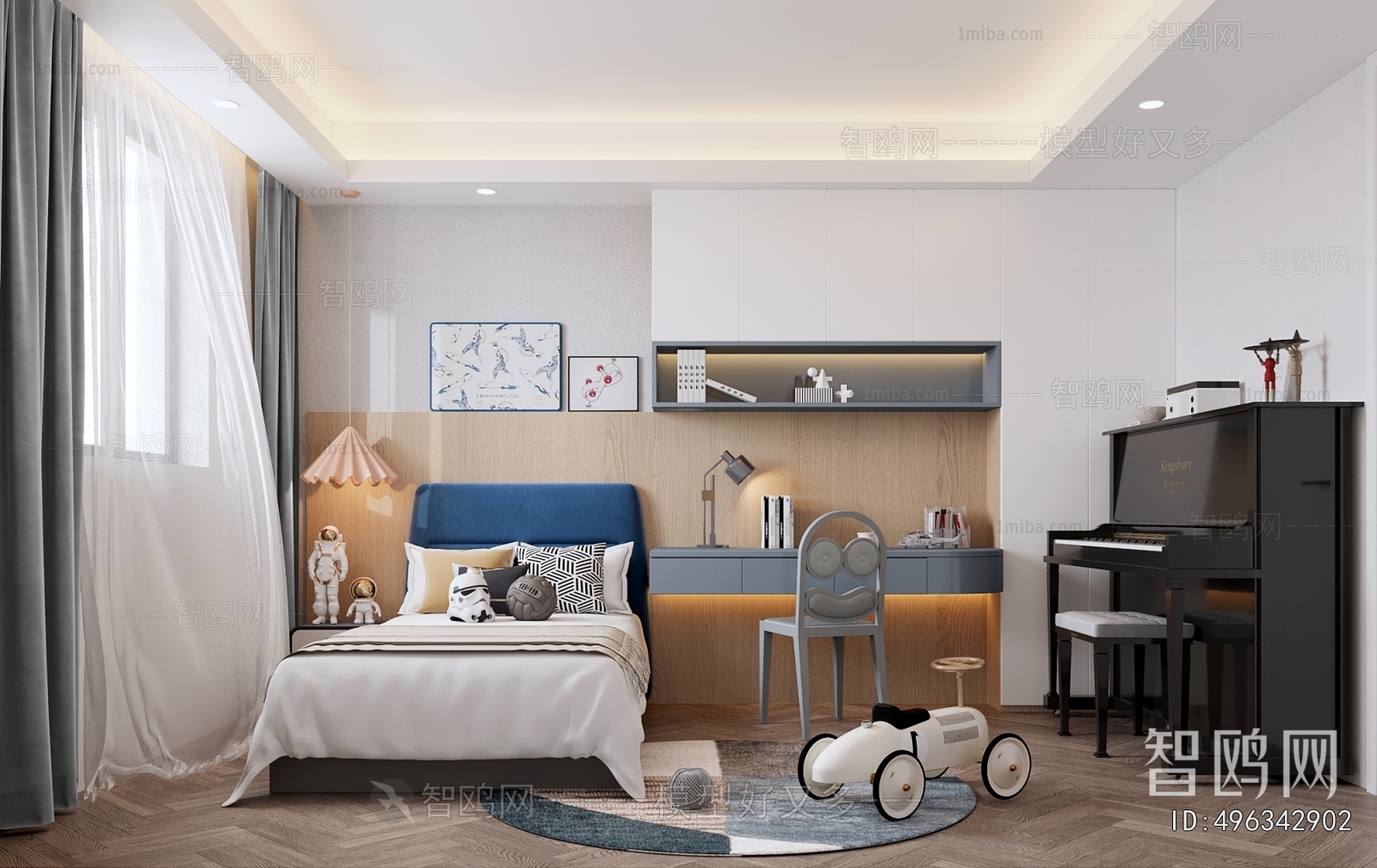 Modern Boy's Room And Son's Room