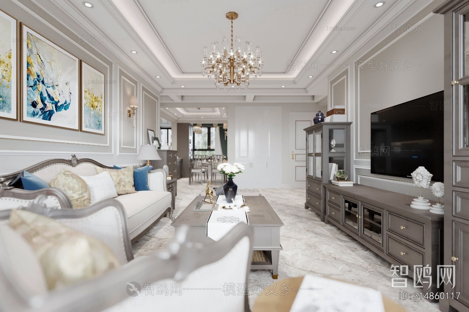 Simple European Style A Living Room