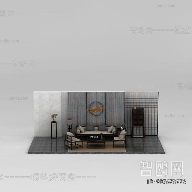 New Chinese Style Sofa Combination