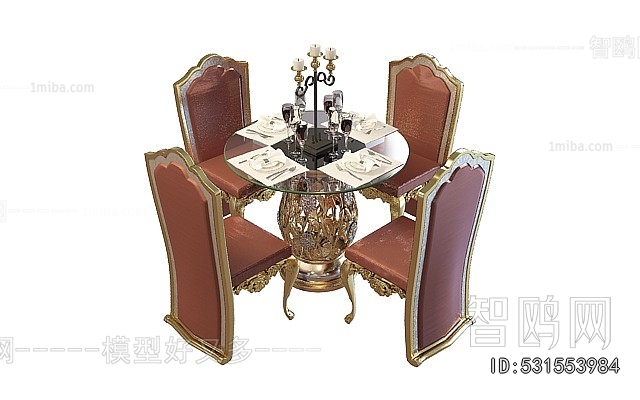 European Style Dining Table And Chairs