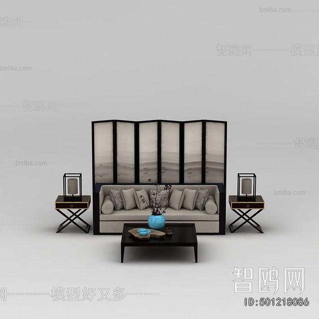 New Chinese Style Sofa Combination