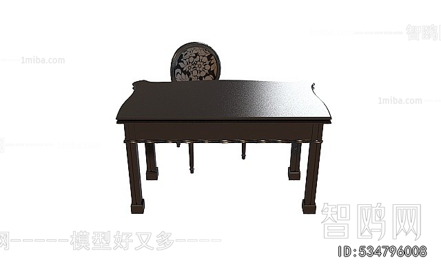 American Style Computer Desk And Chair