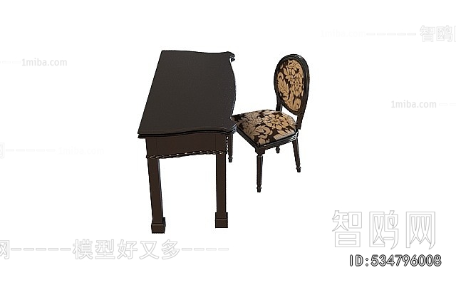 American Style Computer Desk And Chair