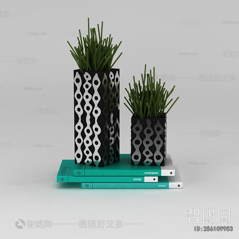 Modern Potted Green Plant