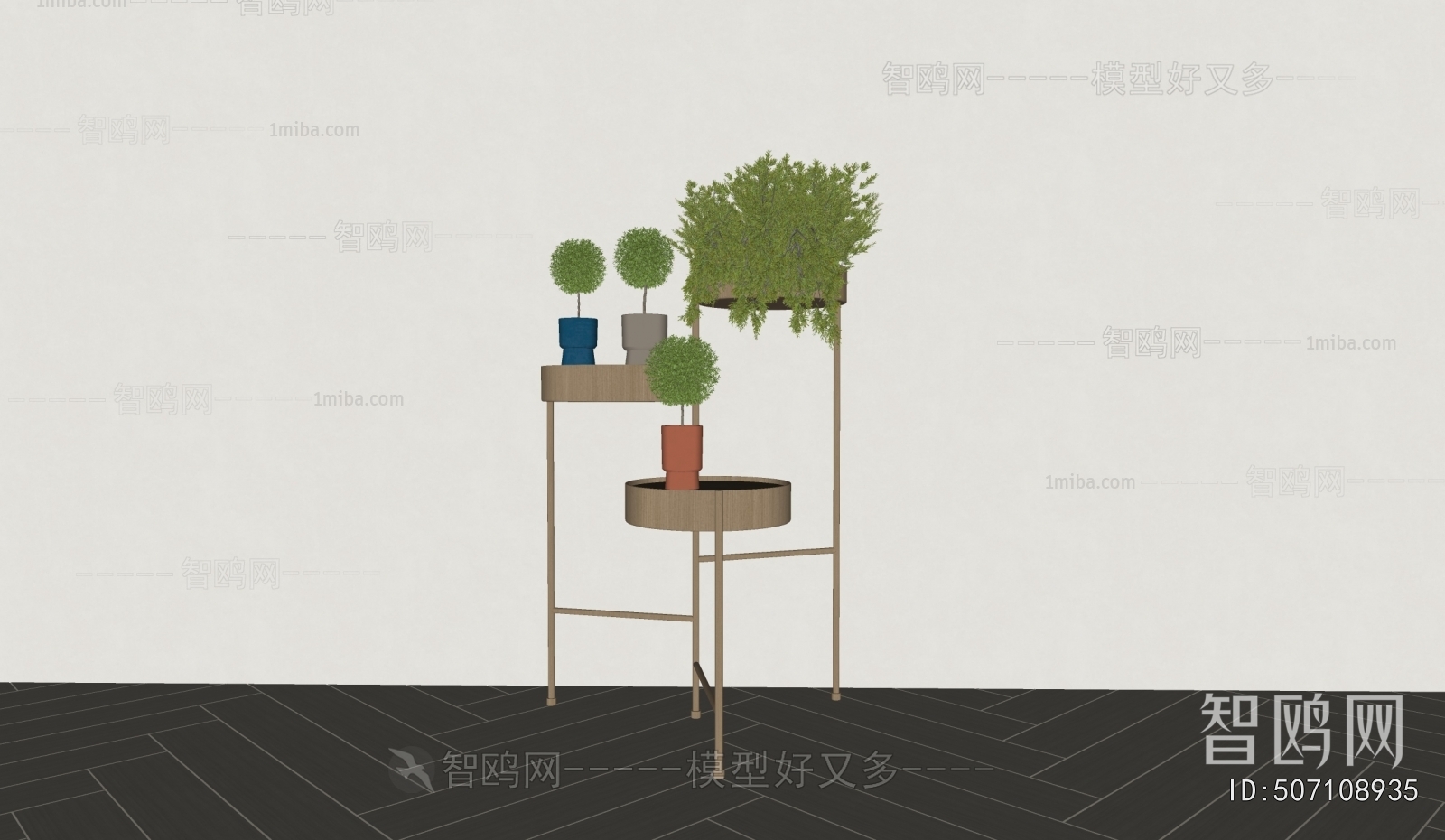 Modern Potted Green Plant