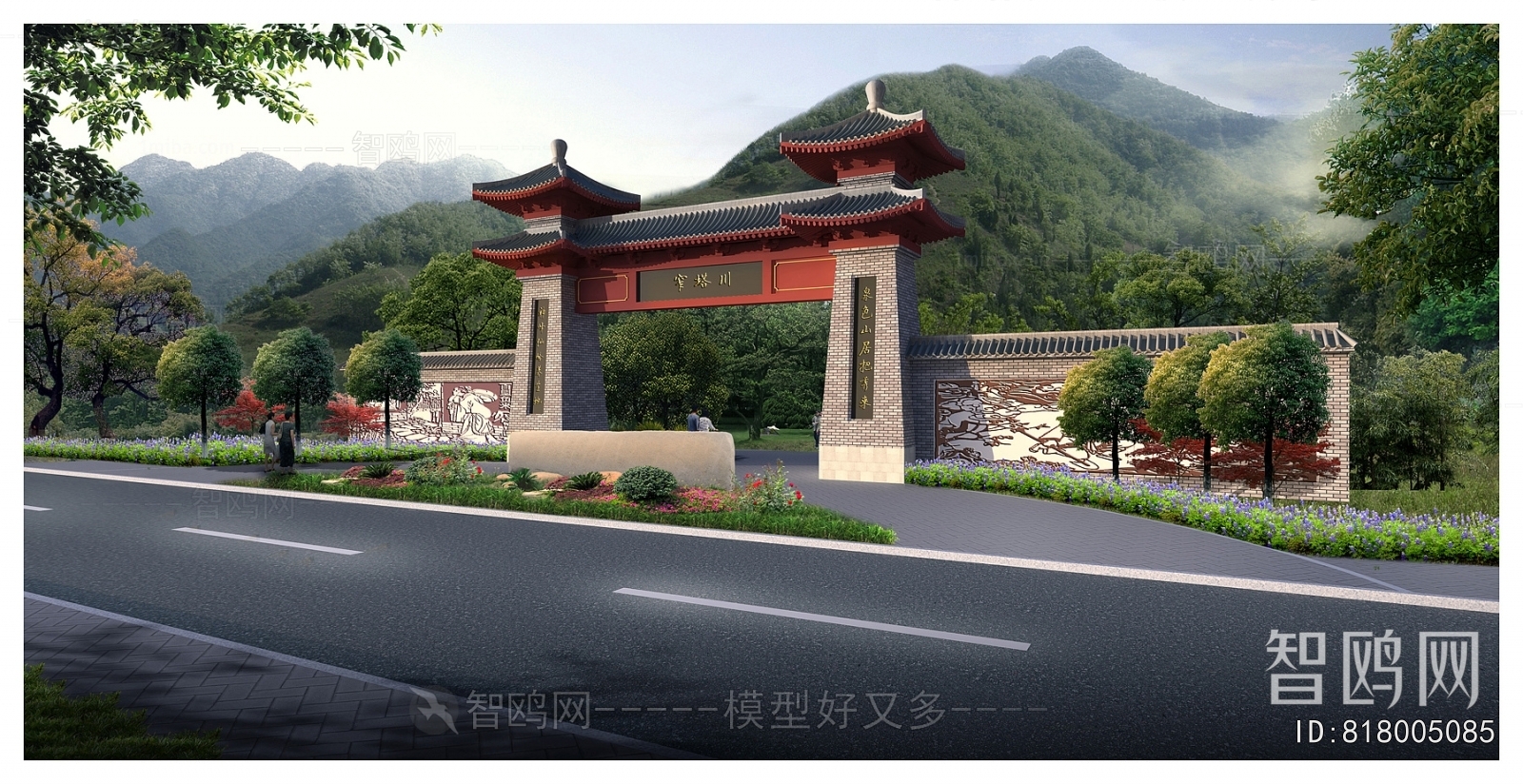 New Chinese Style Ancient Architectural Buildings