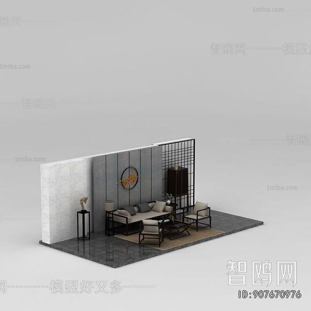 New Chinese Style Sofa Combination