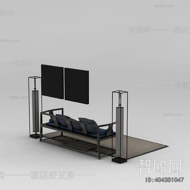 New Chinese Style Multi Person Sofa