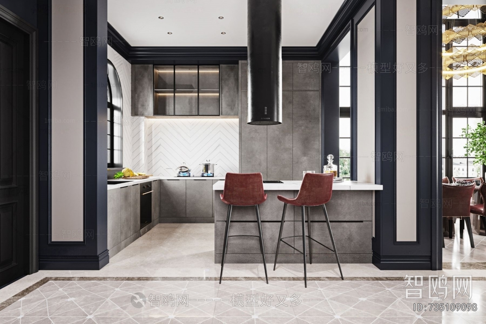 Simple European Style A Living Room