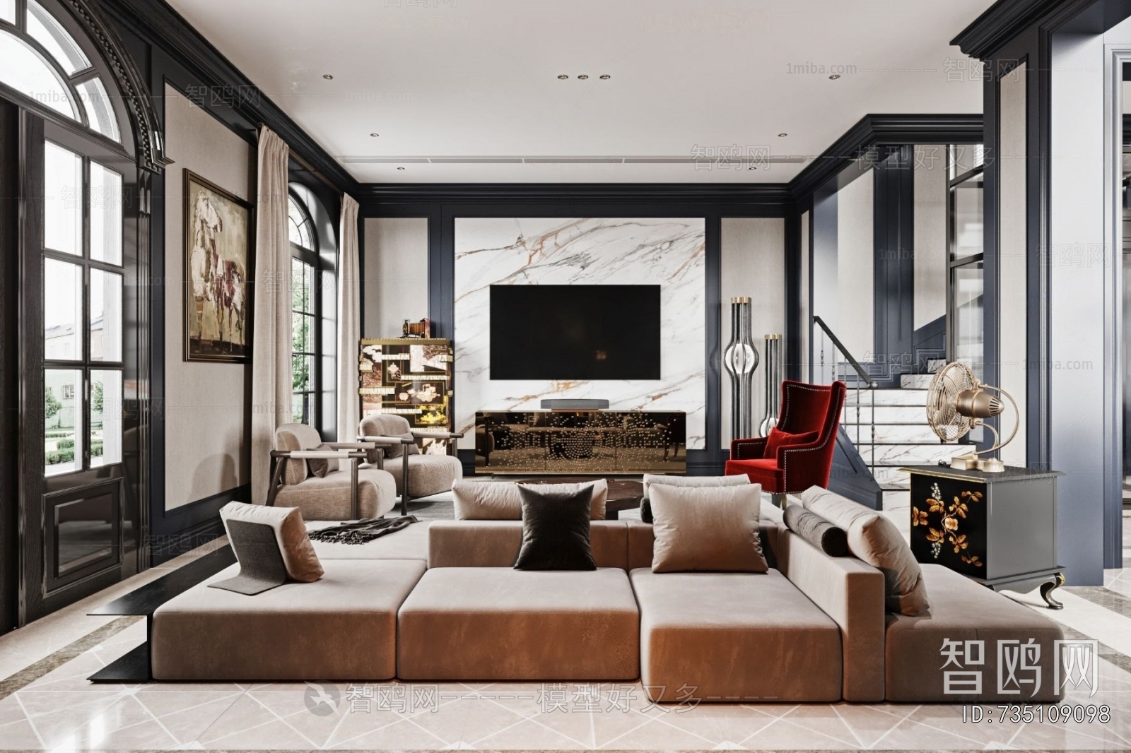 Simple European Style A Living Room