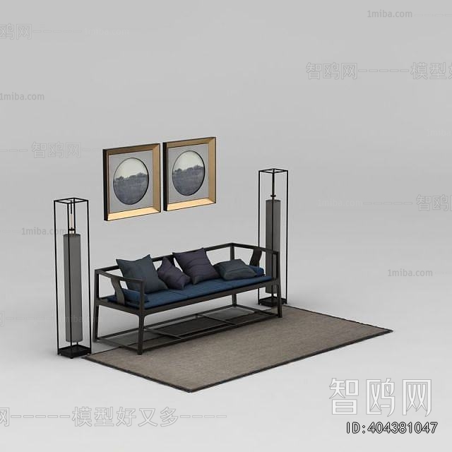 New Chinese Style Multi Person Sofa