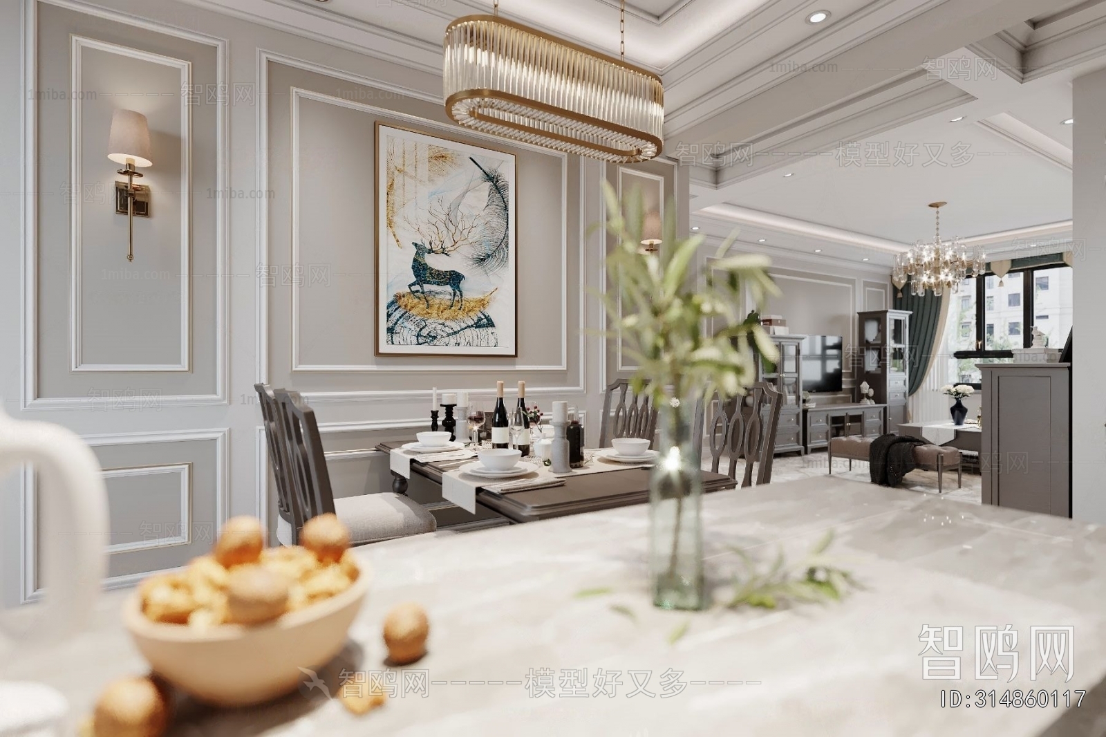 Simple European Style A Living Room