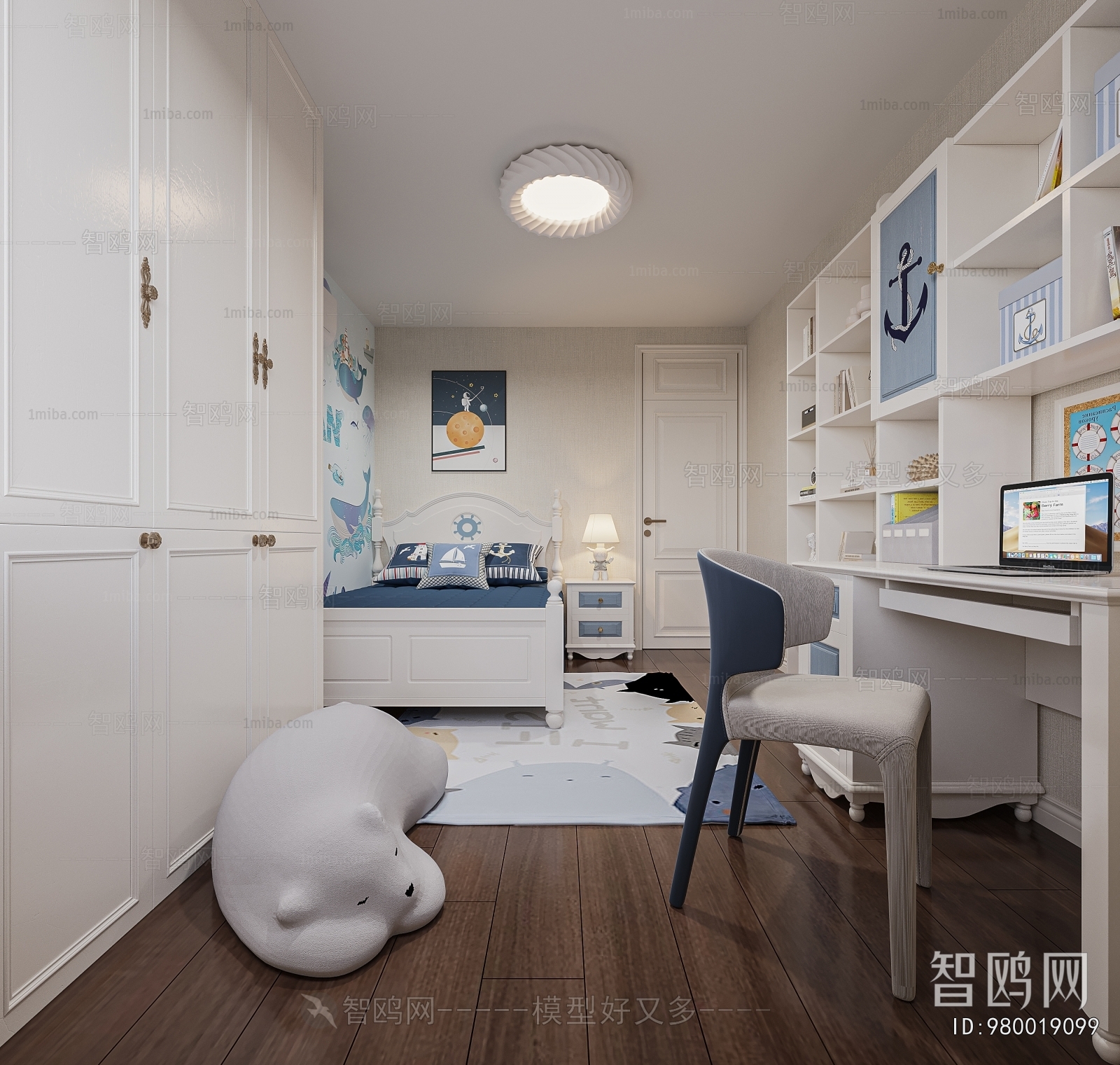 Modern Boy's Room And Son's Room