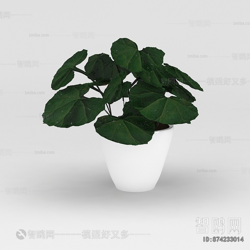 Modern Potted Green Plant