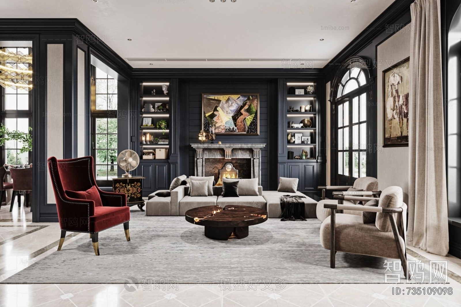 Simple European Style A Living Room