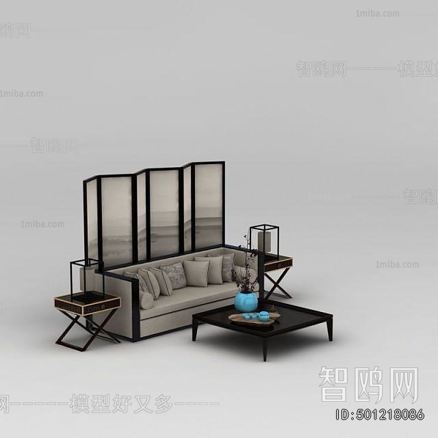 New Chinese Style Sofa Combination