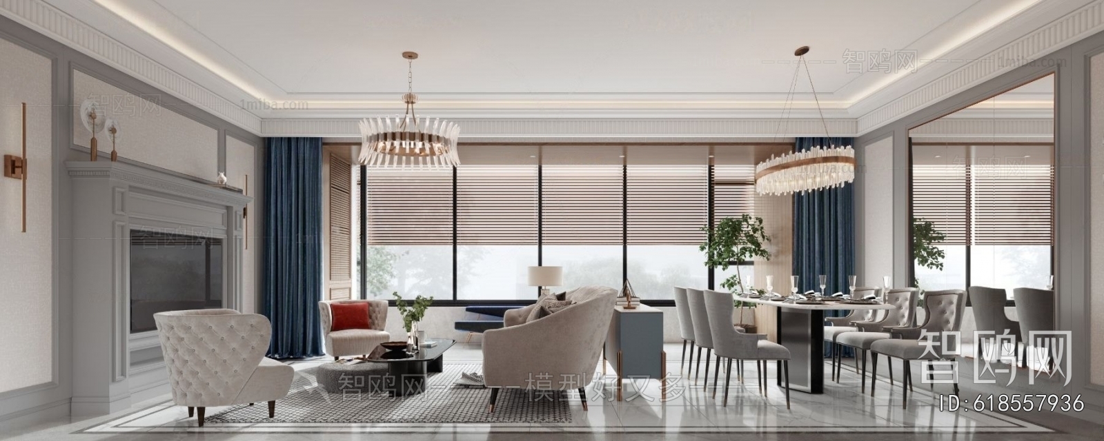 Simple European Style A Living Room