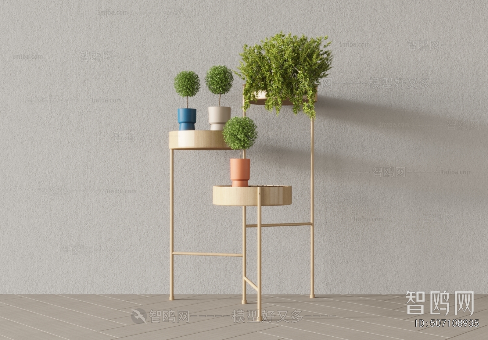 Modern Potted Green Plant