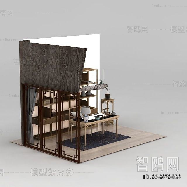 New Chinese Style Computer Desk And Chair
