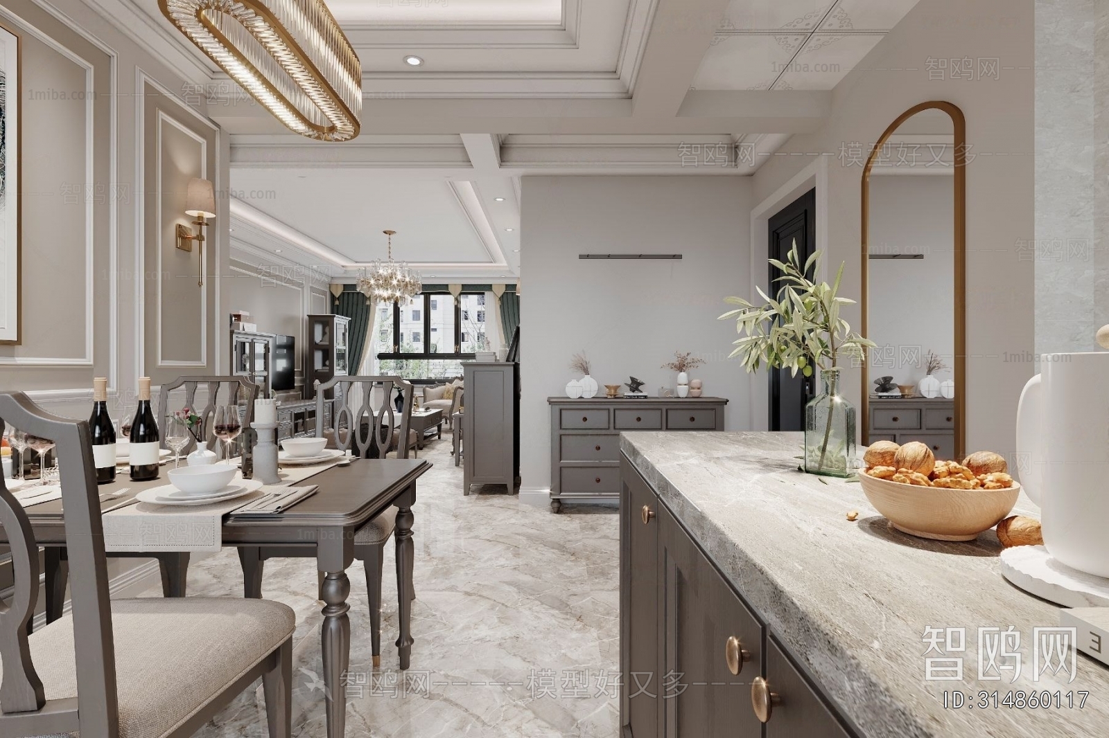 Simple European Style A Living Room