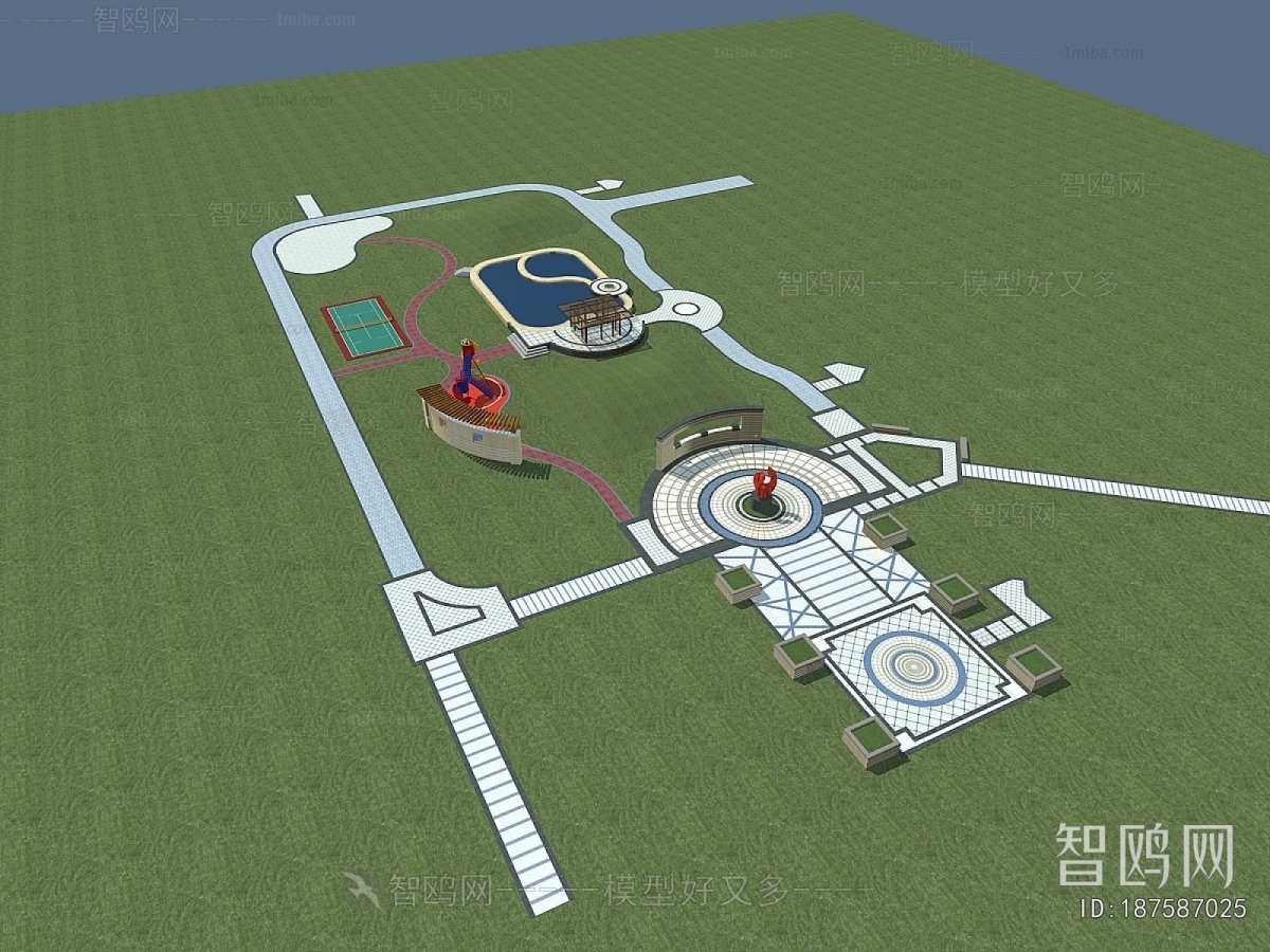 Modern Park Landscape