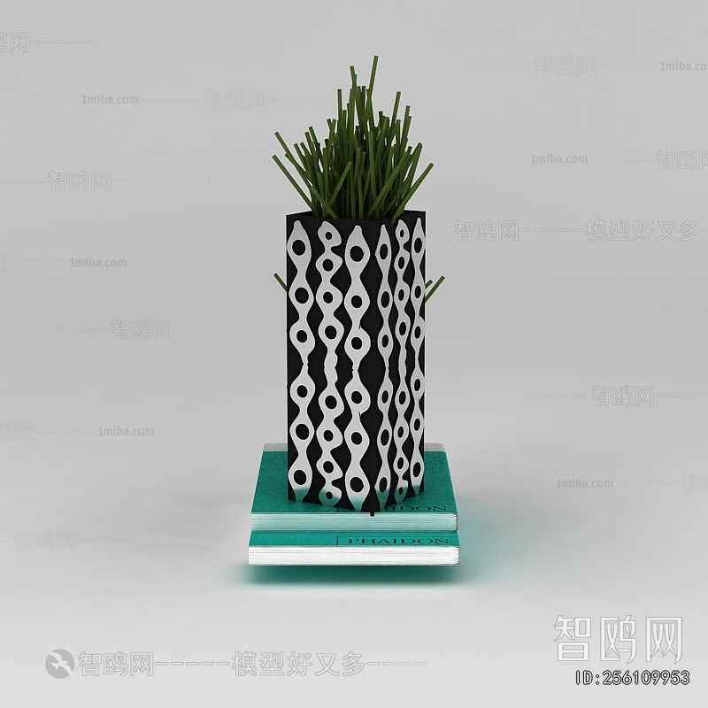Modern Potted Green Plant
