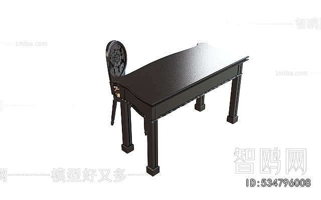 American Style Computer Desk And Chair