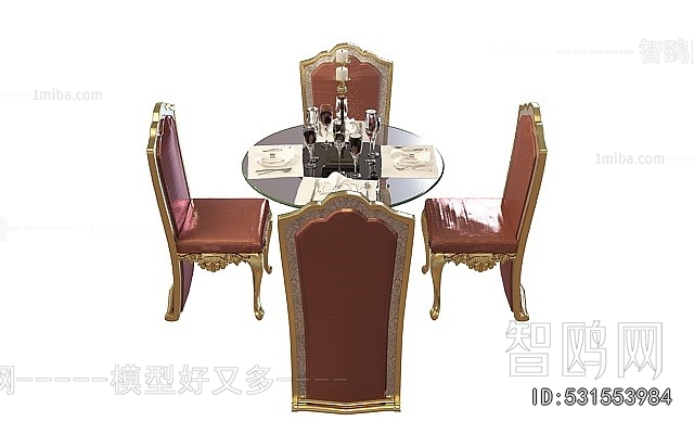European Style Dining Table And Chairs