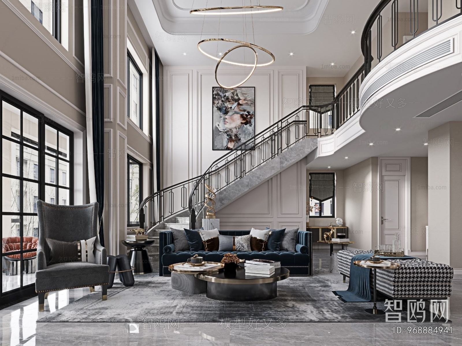 Simple European Style A Living Room