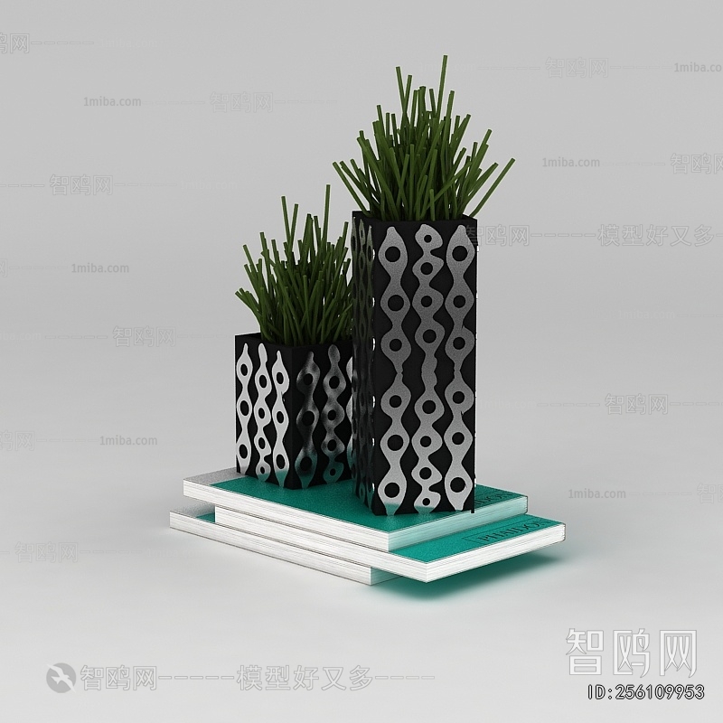 Modern Potted Green Plant