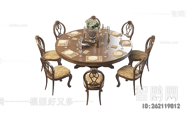 European Style Dining Table And Chairs