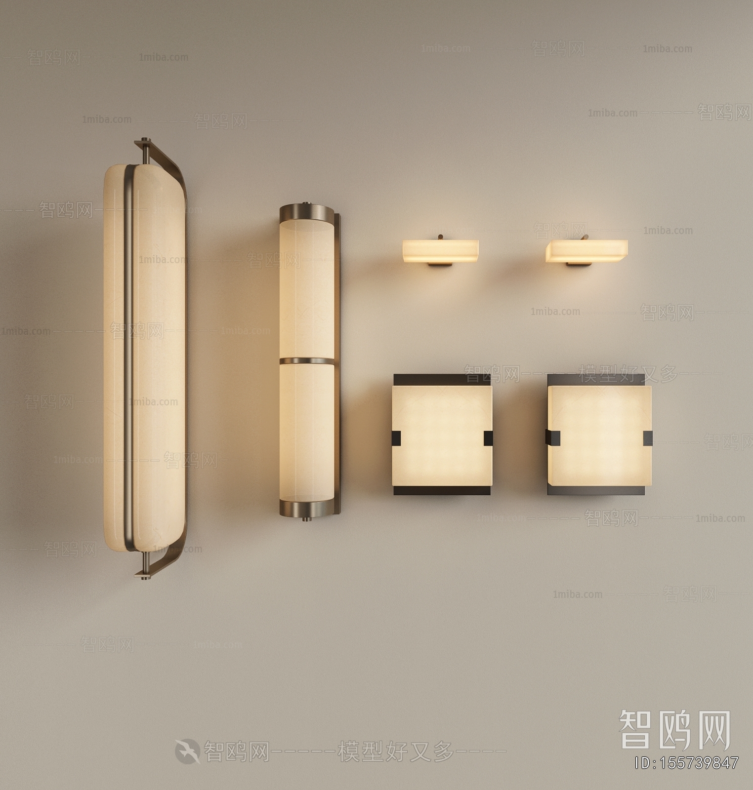 现代金属壁灯组合