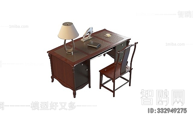 French Style Computer Desk And Chair