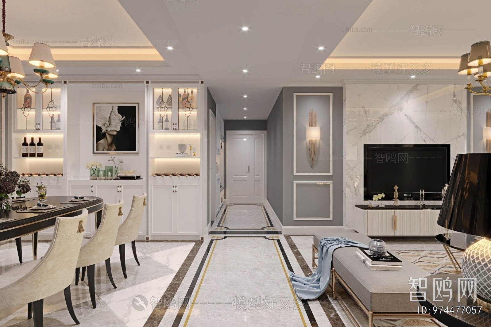 American Style A Living Room