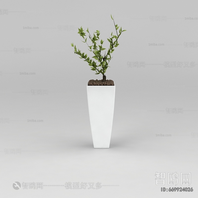 Modern Ground Green Plant Potted Plants