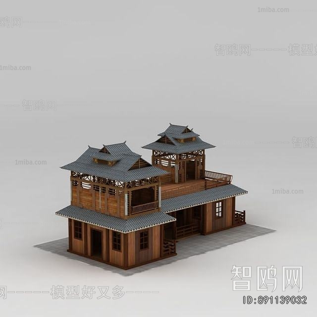 New Chinese Style Ancient Architectural Buildings