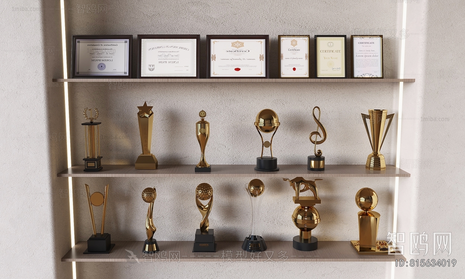 Modern Flag/badge/trophy/certificate