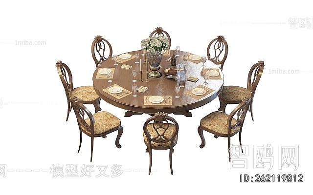 European Style Dining Table And Chairs